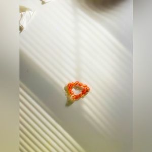 Rainbow Loom™️ red + gold